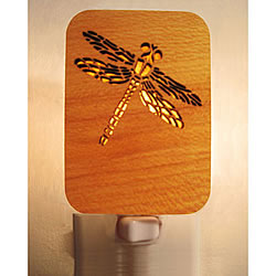 Dragonfly Night Light (Sycamore Wood & Amber Mica)