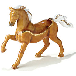 Arabian Horse Hinged Box (Light Brown)