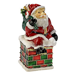 Santa On Chimney Hinged Box