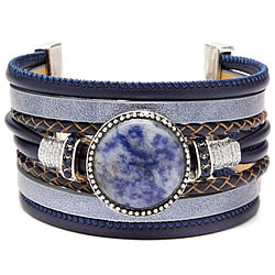 Sodalite Layered Focal Bracelet