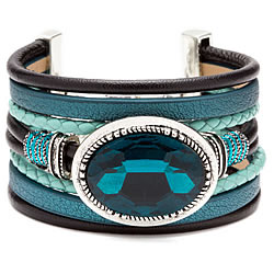 Teal Layered Focal Bracelet