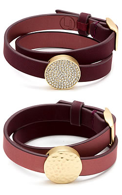 Maroon Reversible Pavé Wrap Bracelet