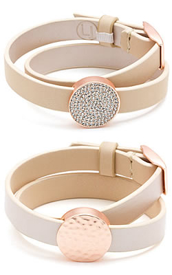 Cream Reversible Pavé Wrap Bracelet