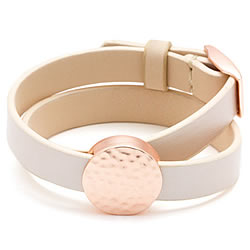 Cream Reversible Pavé Wrap Bracelet