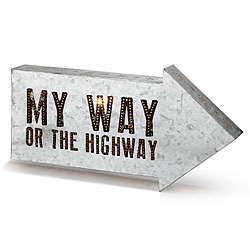 My Way Or The Highway Metal Wall Art