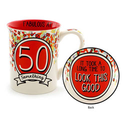 50 Something Birthday Mug