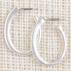 Alexa Hoop Earrings (Silver)