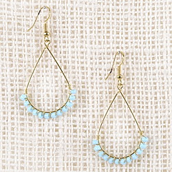 Hana Oval Loop Earrings (Turquoise)