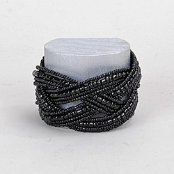 Braid Bead Cuff (Black)