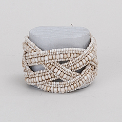 Braid Bead Cuff (Cream)