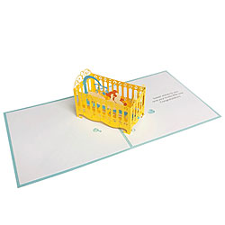 Baby Cradle Card (Blue)