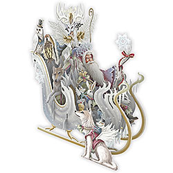 Christmas Snow Santa Card