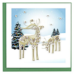 Snowy Reindeer Card