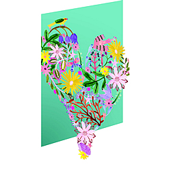 Flower Heart Card