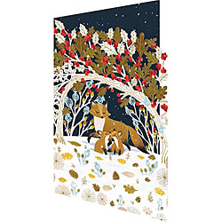 Paw Prints In The Snow Card