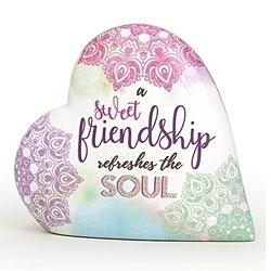 "Sweet Friendship" Love Note Music Box Heart