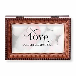 Love Is Patient Music Box (Brown)