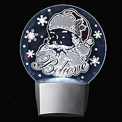 Flickering Santa Believe Night Light