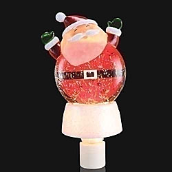 Santa Glitterdisk Night Light