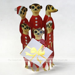 Santa Kats Holiday Card (Meerkats)