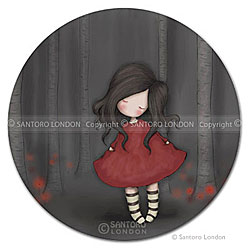 Poppy Wood Round Postcard