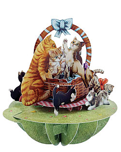 Kittens In A Basket Card