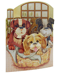 Puppies In A Basket Card