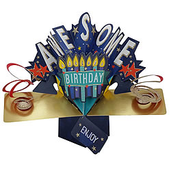Awesome Birthday Card (Navy Blue)