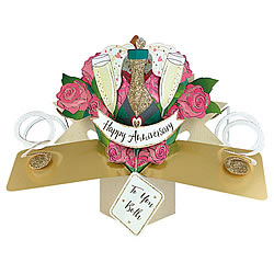 Anniversary Card (Champagne & Roses)