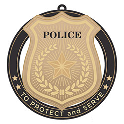 Police Badge Ornament 3-D