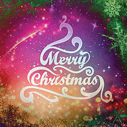 Multi-Colored Merry Christmas Greeting Card