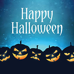 Halloween Spooky Pumpkins Greeting Card