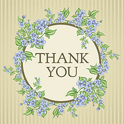 Thank You Greeting Card (Forget-Me-Nots)
