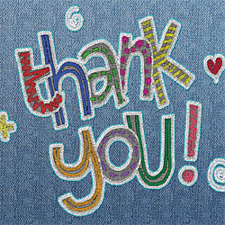 Thank You Greeting Card (Denim)