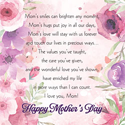 Happy Mother's Day With Verse Card