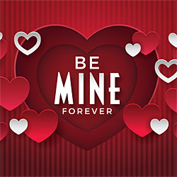 Be Mine Forever Card (Stripes)