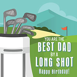 Long Shot Dad Birthday Card