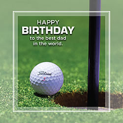 Golf Ball Dad Birthday Card