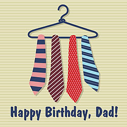 Ties Dad Birthday Card