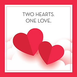 Two Hearts One Love Card
