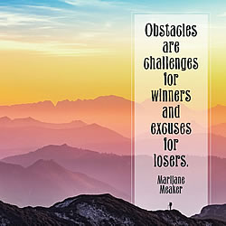 Obstacles Are Challenges Card