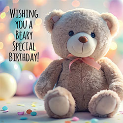 Beary Special Birthday Card (Sitting Bear)