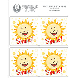 Smiling Sun Sticker [2" Square]