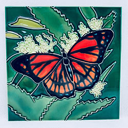 Red Butterfly Tile