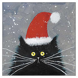 Santa Kitten Card