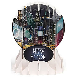 New York City Snow Globe Greeting (Medium, 5")