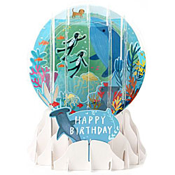 Underwater Snow Globe Greeting (Medium, 5")