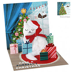 Santa Cat Card