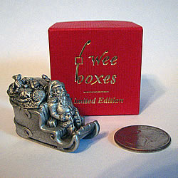 Wee Boxes Small Pewter "EAGLE" Trinket Box NEW! 