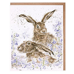 March Hares Card (Rabbits)